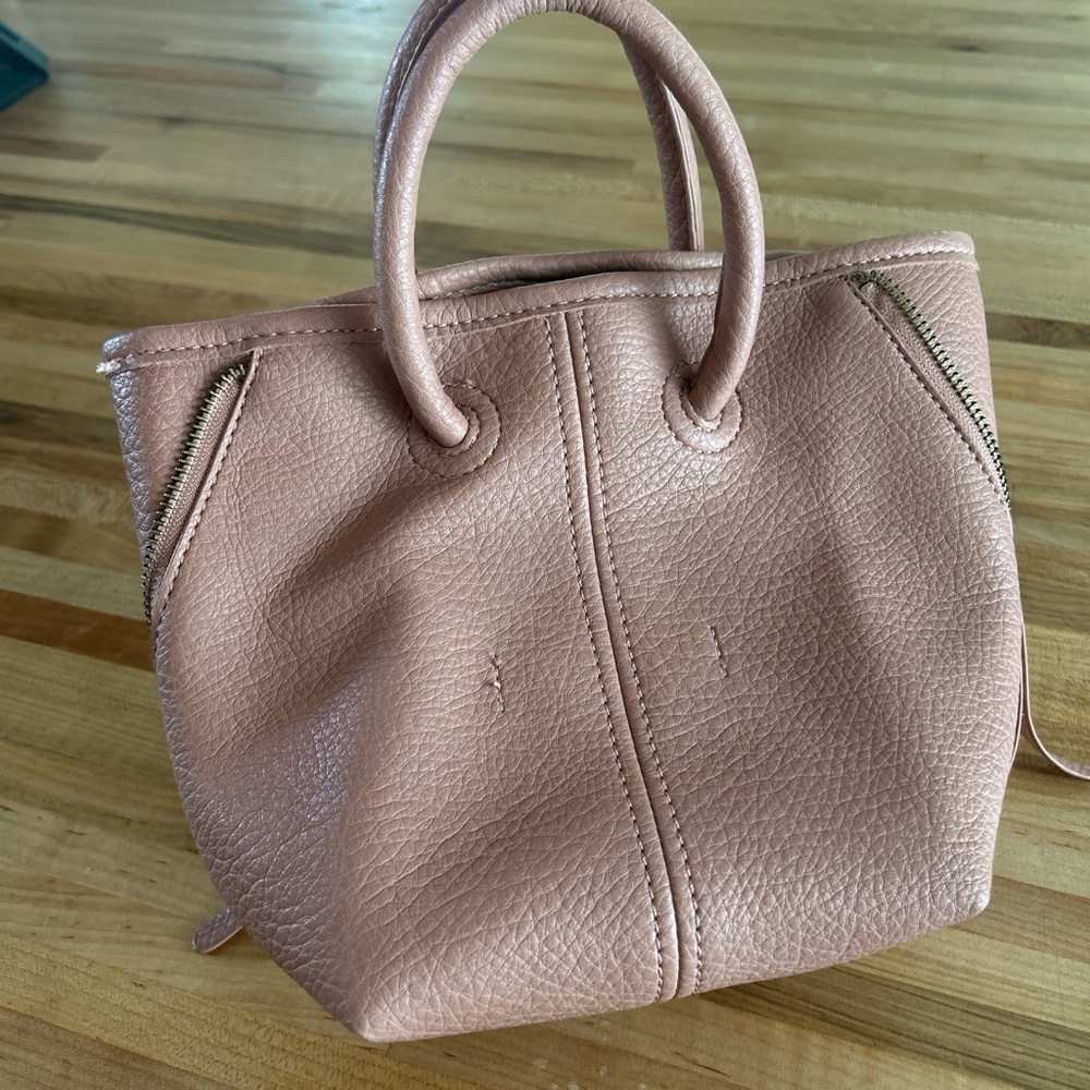 Anthropology Smokey pink rather bag (hand/cross body)